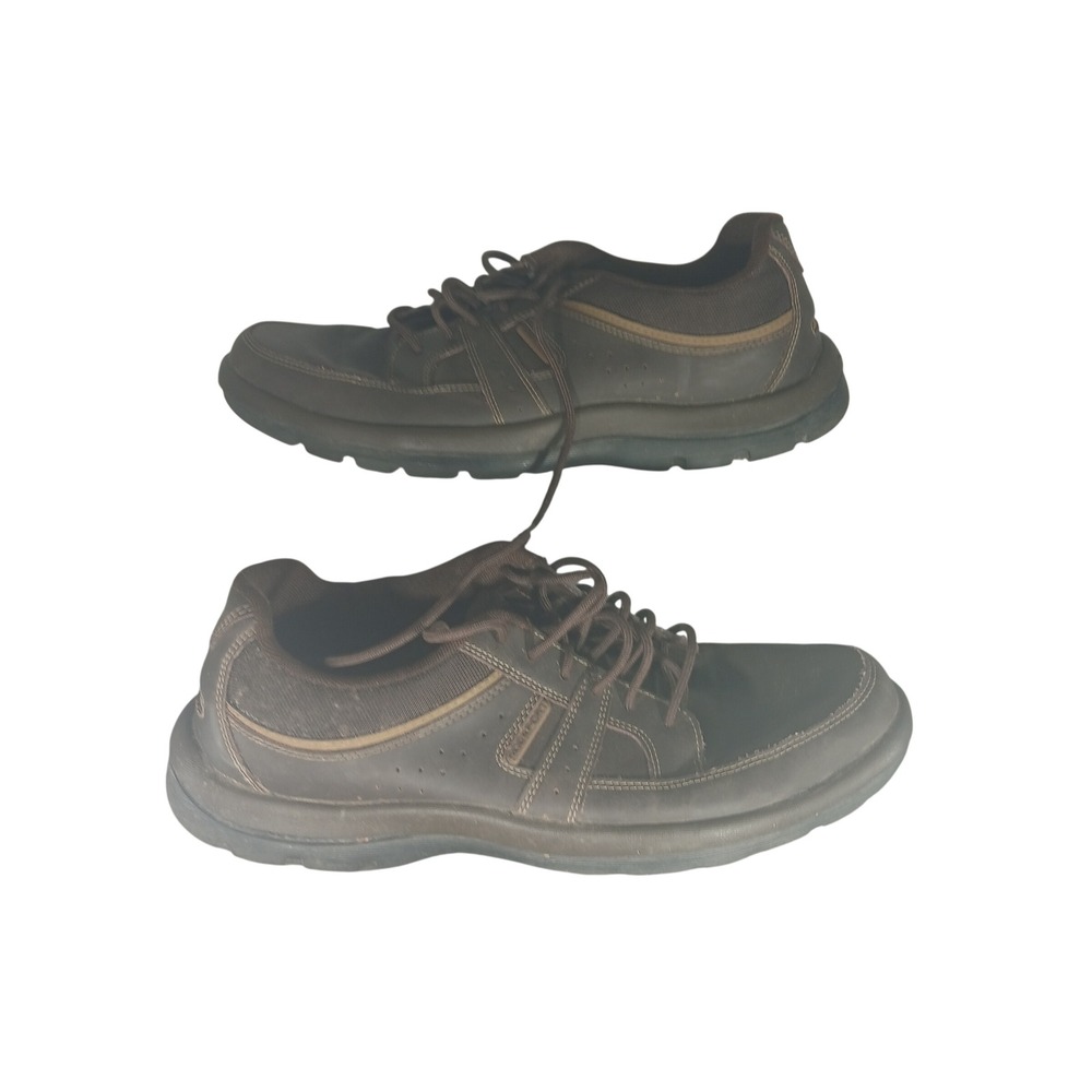 Rockport Mens M79269 Brown Leather Walking Shoes Lace Up Wide Width‎ 10.5 W